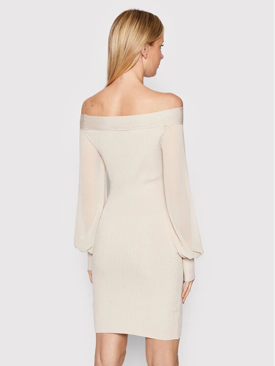 Rinascimento Γυναίκες Πλεκτά Φορέματα Φόρεμα υφασμάτινο CFM0010754003 Μπεζ Slim Fit 5 Rinascimento Γυναίκες Πλεκτά Φορέματα Φόρεμα υφασμάτινο CFM0010754003 Μπεζ Slim Fit - Image 3