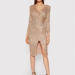 Rinascimento Γυναίκες Κοκτέιλ Φορέματα Φόρεμα κοκτέιλ CFC0018249002 Μπεζ Slim Fit