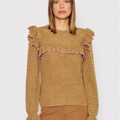 Rinascimento Γυναίκες Πουλόβερ CFM0010401003 Καφέ Regular Fit