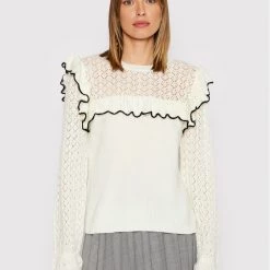 Rinascimento Γυναίκες Πουλόβερ CFM0010401003 Λευκό Regular Fit