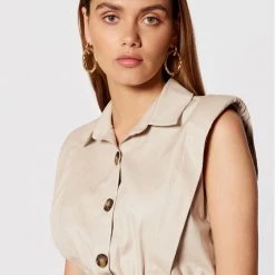 Rinascimento Γυναίκες Καθημερινά Φορέματα Φόρεμα καθημερινό CFC0103746003 Μπεζ Regular Fit -Rinascimento Εκπτώσεις unnamed file 3985