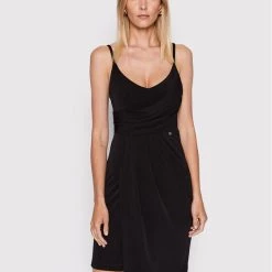 Rinascimento Γυναίκες Κοκτέιλ Φορέματα Φόρεμα κοκτέιλ CFC0109298003 Μαύρο Slim Fit