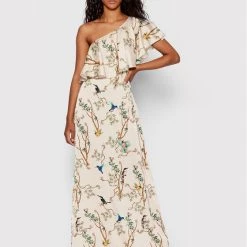 Rinascimento Γυναίκες Καλοκαιρινά Φορέματα Φόρεμα καλοκαιρινό CFC0109282003 Μπεζ Regular Fit