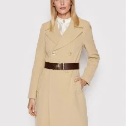 Rinascimento Γυναίκες Μεταβατικά Παλτά Παλτό μεταβατικό CFC0107900003 Μπεζ Regular Fit