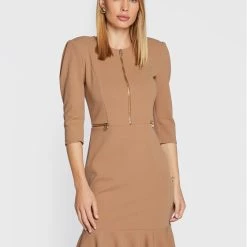 Rinascimento Γυναίκες Κοκτέιλ Φορέματα Φόρεμα κοκτέιλ CFC0111065003 Μπεζ Regular Fit