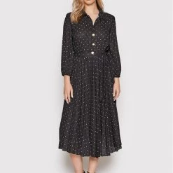 Rinascimento Γυναίκες Φορέματα σε Στυλ Πουκάμισο & Σεμιζιέ Φόρεμα πουκάμισο CFC0018407002 Μαύρο Regular Fit