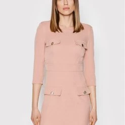 Rinascimento Γυναίκες Καθημερινά Φορέματα Φόρεμα καθημερινό CFC0107298003 Ροζ Slim Fit