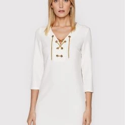 Rinascimento Γυναίκες Καθημερινά Φορέματα Φόρεμα καθημερινό CFC0107652003 Λευκό Regular Fit