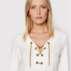 Rinascimento Γυναίκες Καθημερινά Φορέματα Φόρεμα καθημερινό CFC0107652003 Λευκό Regular Fit -Rinascimento Εκπτώσεις unnamed file 634