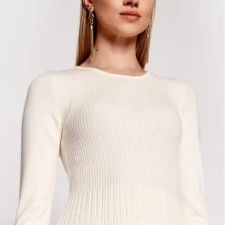 Rinascimento Γυναίκες Πλεκτά Φορέματα Φόρεμα υφασμάτινο CFM0010525003 Μπεζ Regular Fit -Rinascimento Εκπτώσεις unnamed file 733