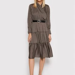 Rinascimento Γυναίκες Καθημερινά Φορέματα Φόρεμα καθημερινό CFC0106024003 Καφέ Regular Fit