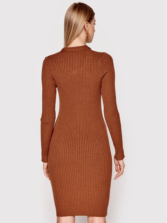 Rinascimento Γυναίκες Πλεκτά Φορέματα Φόρεμα υφασμάτινο CFM0010620003 Καφέ Slim Fit 5 Rinascimento Γυναίκες Πλεκτά Φορέματα Φόρεμα υφασμάτινο CFM0010620003 Καφέ Slim Fit - Image 3