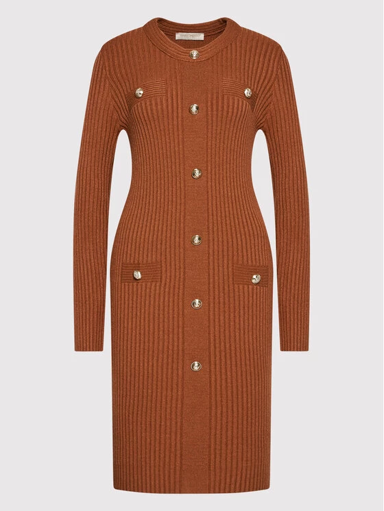 Rinascimento Γυναίκες Πλεκτά Φορέματα Φόρεμα υφασμάτινο CFM0010620003 Καφέ Slim Fit 7 Rinascimento Γυναίκες Πλεκτά Φορέματα Φόρεμα υφασμάτινο CFM0010620003 Καφέ Slim Fit - Image 5