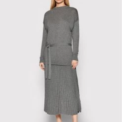 Rinascimento Γυναίκες Πλεκτά Φορέματα Φόρεμα υφασμάτινο CFM0010543003 Γκρι Relaxed Fit