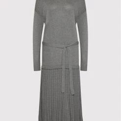 Rinascimento Γυναίκες Πλεκτά Φορέματα Φόρεμα υφασμάτινο CFM0010543003 Γκρι Relaxed Fit -Rinascimento Εκπτώσεις unnamed file 799