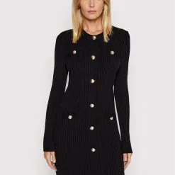 Rinascimento Γυναίκες Πλεκτά Φορέματα Φόρεμα υφασμάτινο CFM001062003 Μαύρο Slim Fit