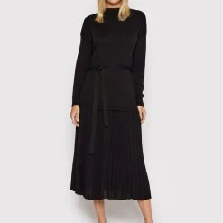 Rinascimento Γυναίκες Πλεκτά Φορέματα Φόρεμα υφασμάτινο CFM0010543003 Μαύρο Relaxed Fit