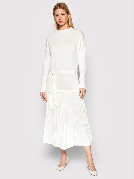 Rinascimento Γυναίκες Πλεκτά Φορέματα Φόρεμα υφασμάτινο CFM0010543003 Λευκό Relaxed Fit 4 Rinascimento Γυναίκες Πλεκτά Φορέματα Φόρεμα υφασμάτινο CFM0010543003 Λευκό Relaxed Fit - Image 2