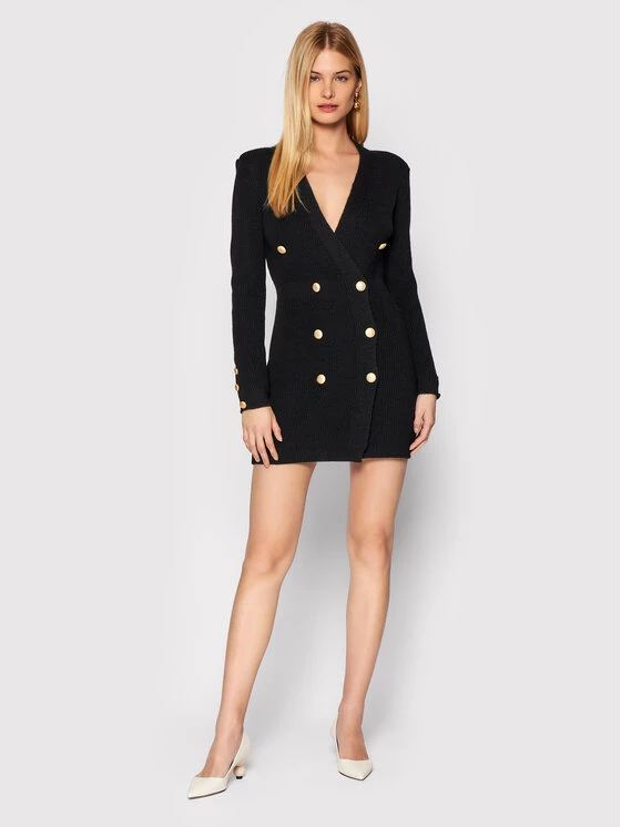 Rinascimento Γυναίκες Πλεκτά Φορέματα Φόρεμα υφασμάτινο CFM0010511003 Μαύρο Slim Fit 4 Rinascimento Γυναίκες Πλεκτά Φορέματα Φόρεμα υφασμάτινο CFM0010511003 Μαύρο Slim Fit - Image 2