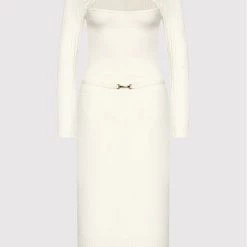 Rinascimento Γυναίκες Πλεκτά Φορέματα Φόρεμα υφασμάτινο CFM0010521003 Μπεζ Slim Fit -Rinascimento Εκπτώσεις unnamed file 834