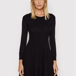 Rinascimento Γυναίκες Πλεκτά Φορέματα Φόρεμα υφασμάτινο CFM0010525003 Μαύρο Regular Fit