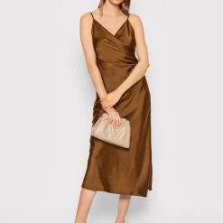 Rinascimento Γυναίκες Κοκτέιλ Φορέματα Φόρεμα κοκτέιλ CFC0106159003 Καφέ Regular Fit