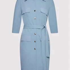 Rinascimento Γυναίκες Φορέματα σε Στυλ Πουκάμισο & Σεμιζιέ Φόρεμα πουκάμισο CFC0105870003 Μπλε Slim Fit -Rinascimento Εκπτώσεις unnamed file 899