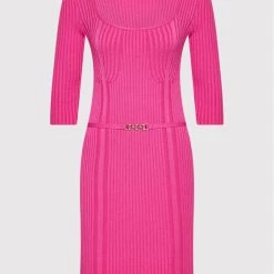 Rinascimento Γυναίκες Πλεκτά Φορέματα Φόρεμα υφασμάτινο CFM0010919003 Ροζ Slim Fit -Rinascimento Εκπτώσεις unnamed file 90