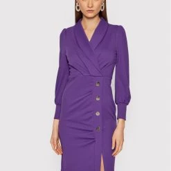 Rinascimento Γυναίκες Κοκτέιλ Φορέματα Φόρεμα κοκτέιλ CFC0106100003 Μωβ Slim Fit